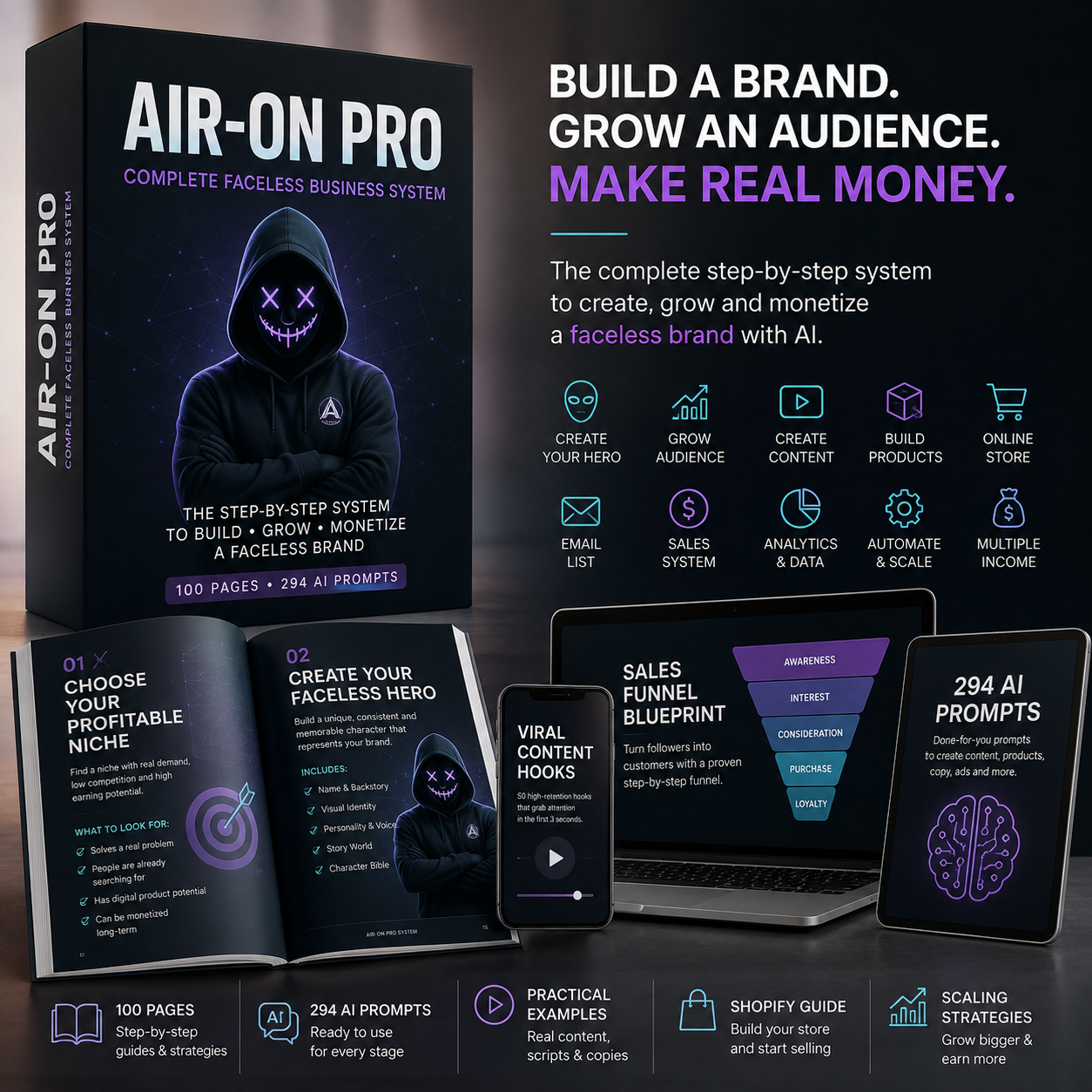 AIR-ON PRO™ — Complete Faceless AI Business System | Build, Grow & Monetize Your Brand 🚀